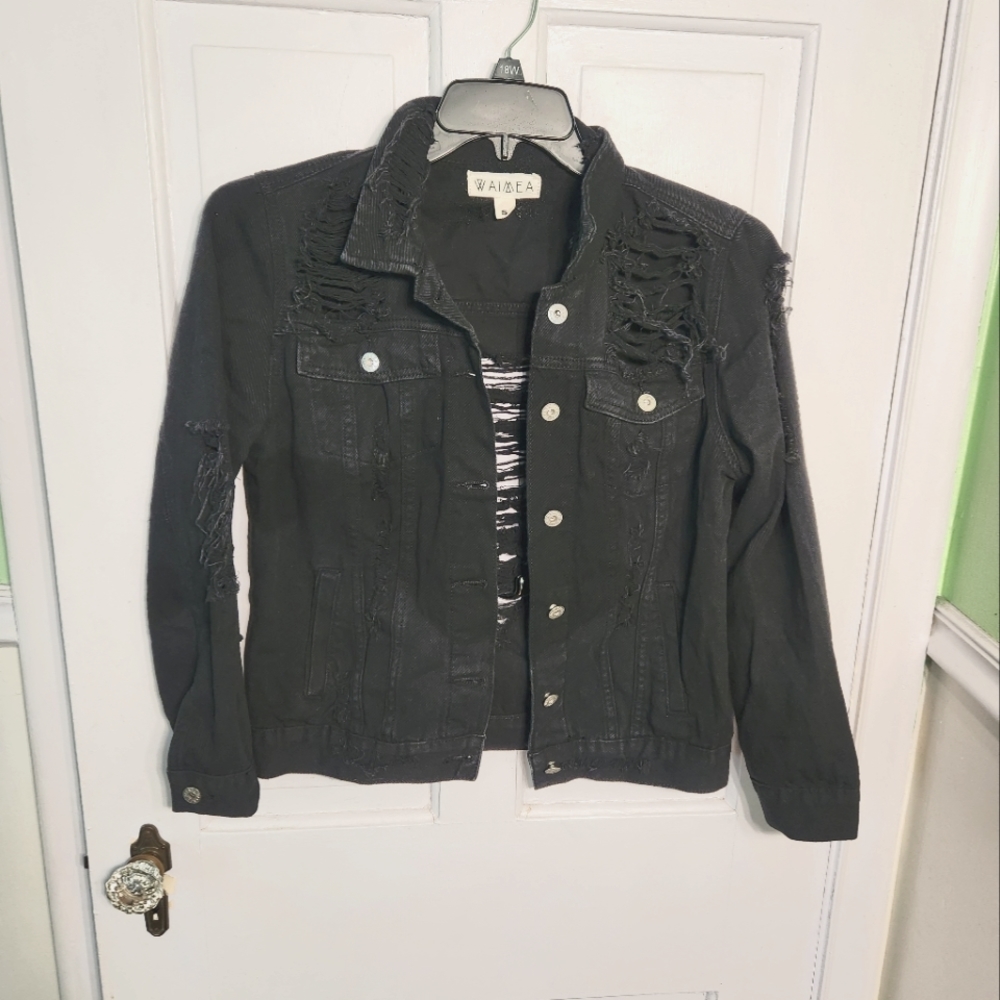 Waimea distressed Denim Jacket Size S